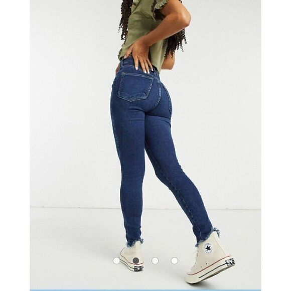 Free People Raw High Rise Jegging Womens Size 26 Deep Indigo - Picture 2 of 9